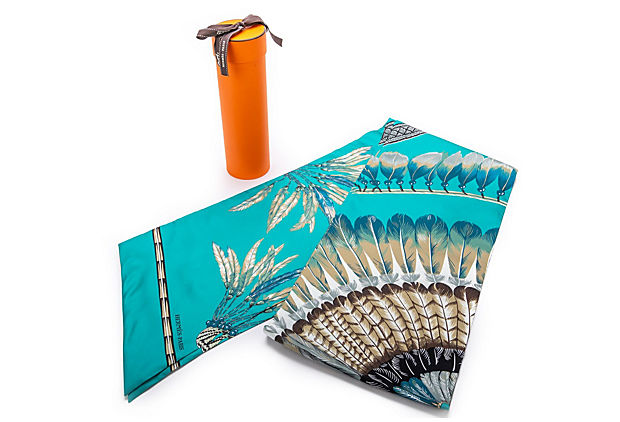 Hermes Rare Turquoise Brazil Maxi Twilly