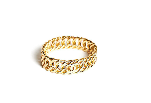 Chanel Logo Chain Gold Bangle Bracelet