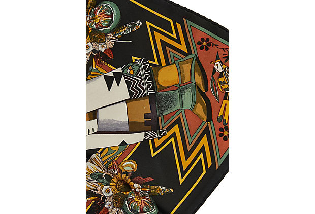 Hermès Kachinas by Oliver Silk Scarf