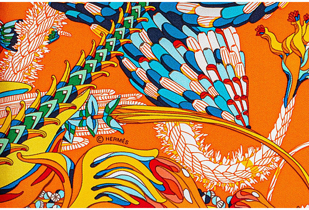 Hermes  Tropical Flowers Orange Gavroche