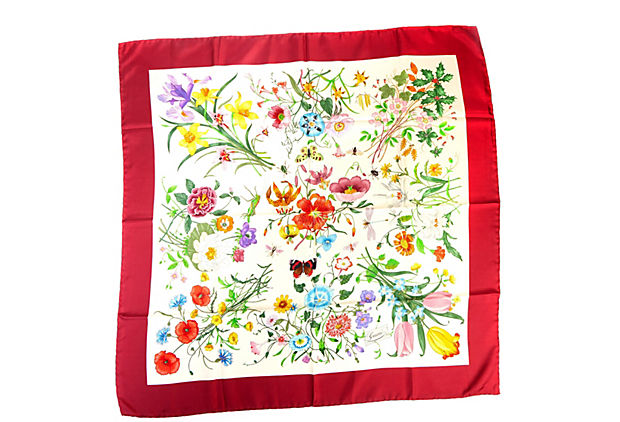 Gucci Collectible Accornero Silk Scarf