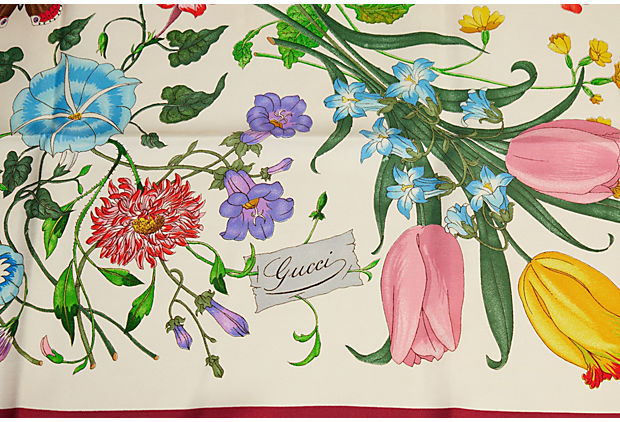 Gucci Collectible Accornero Silk Scarf