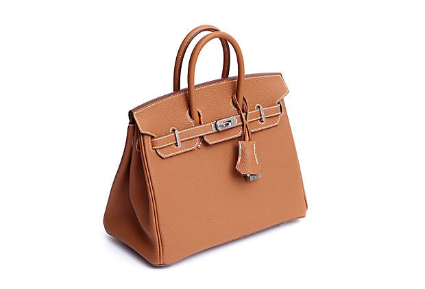 Hermes BNIB Birkin 25 Togo Gold/Palladio