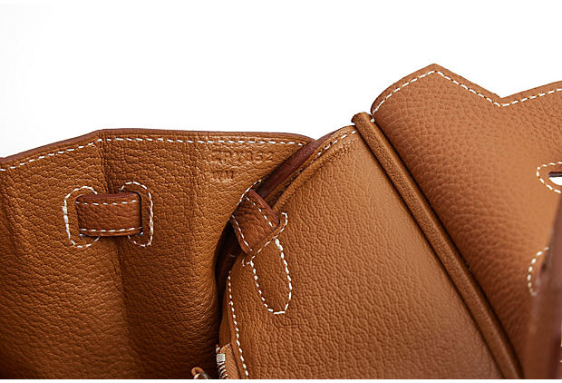 Hermes BNIB Birkin 25 Togo Gold/Palladio