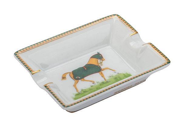 Hermes BNIB Pair Horse Small Ashtrays