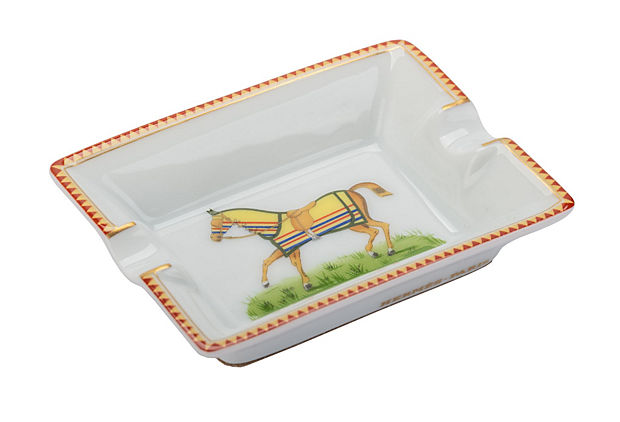 Hermes BNIB Pair Horse Small Ashtrays