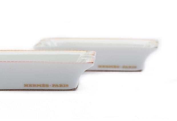 Hermes BNIB Pair Horse Small Ashtrays