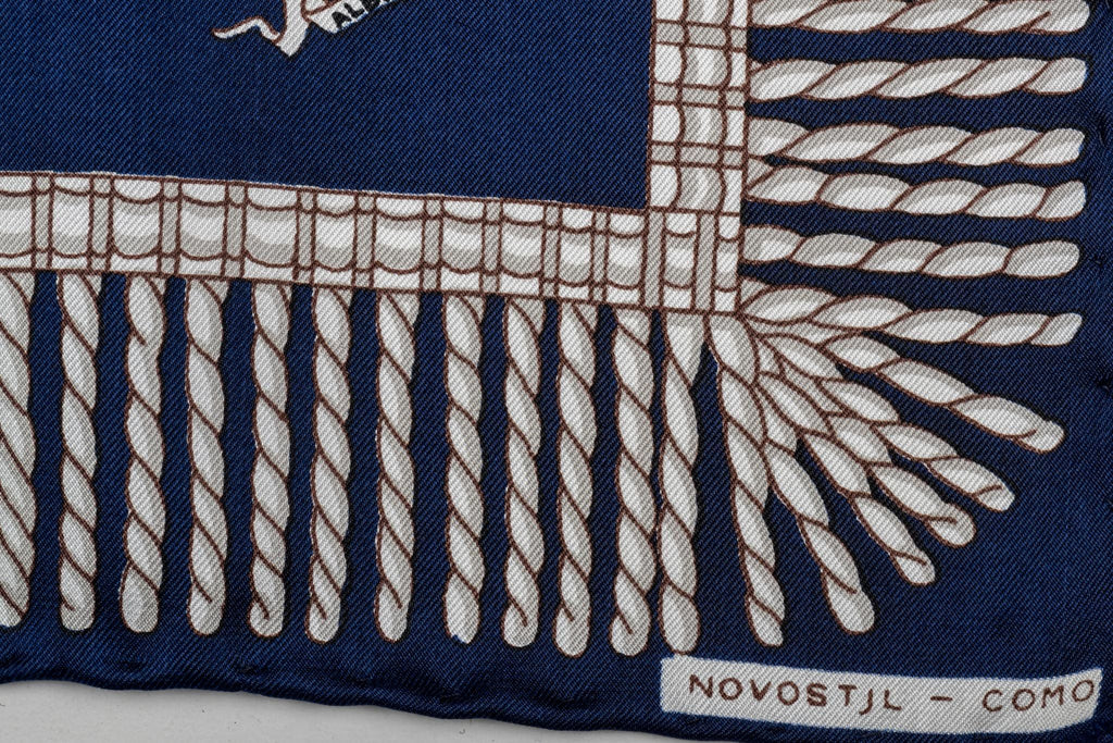 Novostjl Silk Vintage Soldiers Scarf